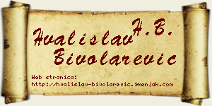 Hvalislav Bivolarević vizit kartica